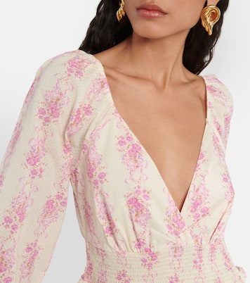 Firefly floral cotton midi dress | LoveShackFancy