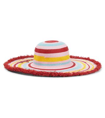 Striped logo-embroidered sun hat | Monnalisa