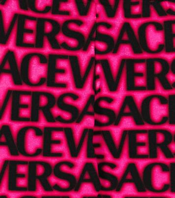 Baby logo cotton-blend leggings | Versace Kids