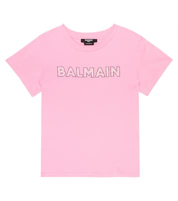 Logo cotton jersey T-shirt | Balmain Kids