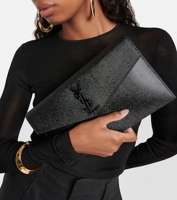 Uptown leather clutch | Saint Laurent