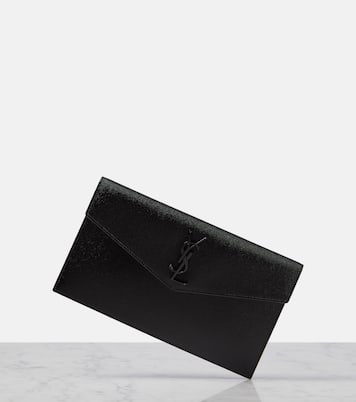 Uptown leather clutch | Saint Laurent