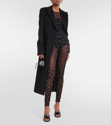 Gem embellished mesh jumpsuit | Oséree