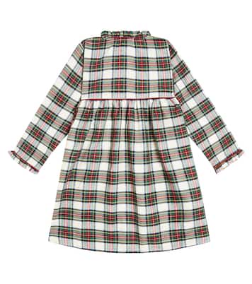 Checked cotton-blend pajama dress | La Coqueta