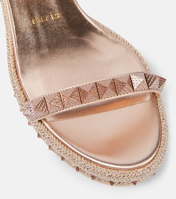 صندل إسبادريل ويدح من الجلد Pyra Clou | Christian Louboutin