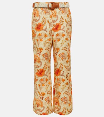 Junie cropped linen flared pants | Zimmermann