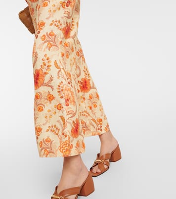 Junie cropped linen flared pants | Zimmermann