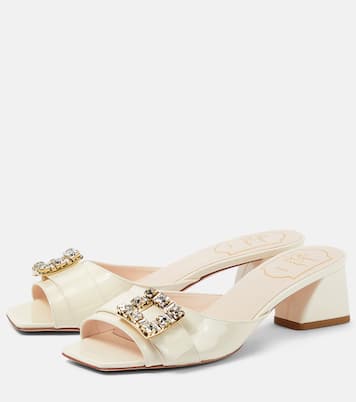 Verzierte Pantoletten BikiViv aus Lackleder | Roger Vivier