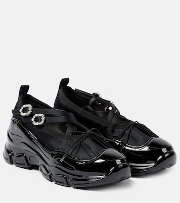 Crystal-embellished satin flats  | Simone Rocha