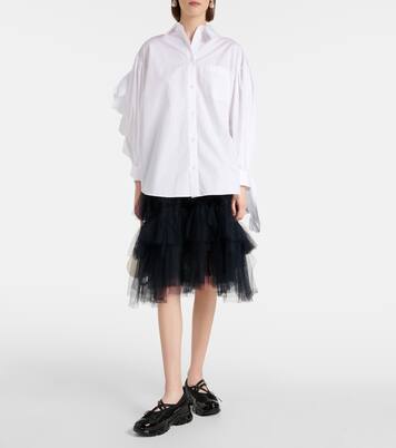 Crystal-embellished satin flats  | Simone Rocha