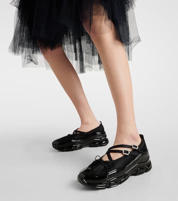 Crystal-embellished satin flats  | Simone Rocha