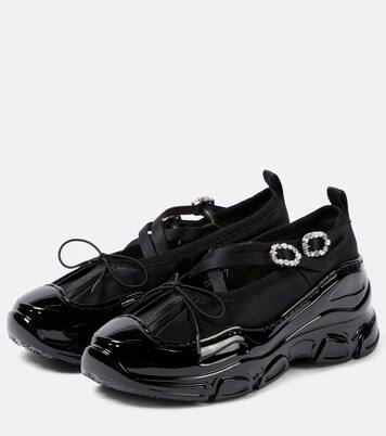 Crystal-embellished satin flats  | Simone Rocha