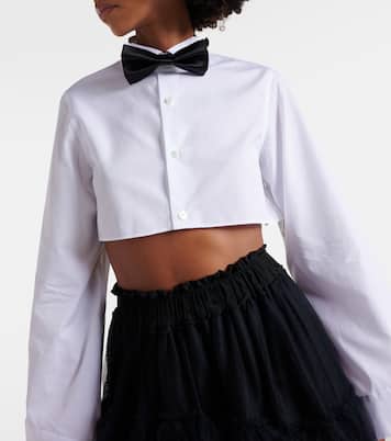 Cropped-Hemd aus Baumwolle | Noir Kei Ninomiya