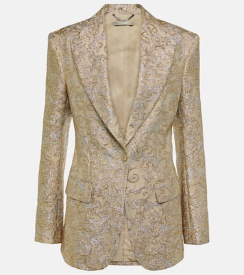 Blazer de botonadura simple con brocado | Stella McCartney