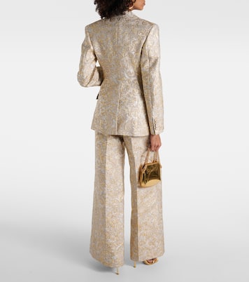 Blazer de botonadura simple con brocado | Stella McCartney