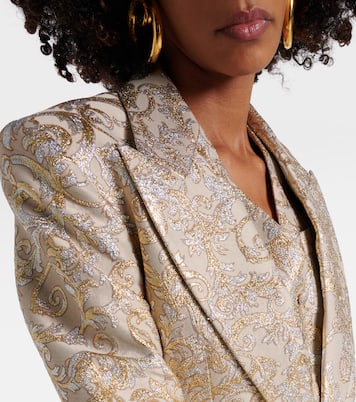 Blazer de botonadura simple con brocado | Stella McCartney