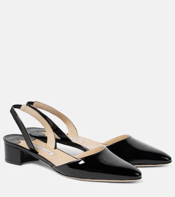 Aspro 30 patent leather slingback pumps | Manolo Blahnik