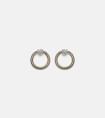 Prince 14kt gold earrings with diamonds | Stone and Strand