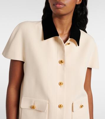 Top de sablé con terciopelo | Prada