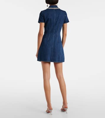 Jeanskleid mit Kristallen | Self-Portrait