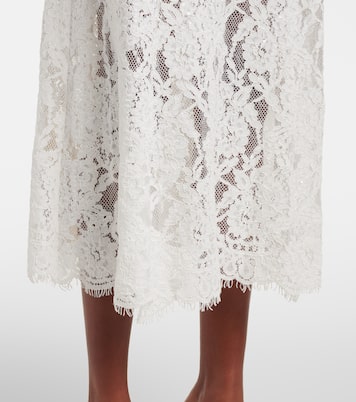 Midikleid aus Spitze mit Kristallen | Self-Portrait