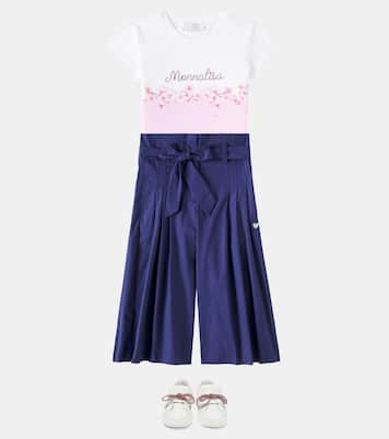 Pantaloni a palazzo in cotone | Monnalisa