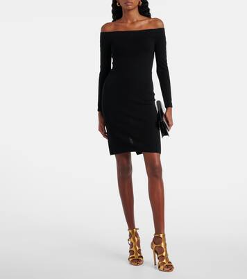 Off-Shoulder-Minikleid aus Kaschmir und Seide | Tom Ford