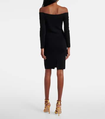 Off-Shoulder-Minikleid aus Kaschmir und Seide | Tom Ford