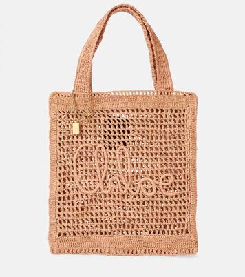Summer Banana raffia-effect tote bag | Chloé