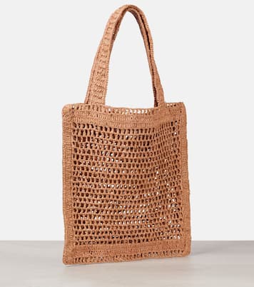 Summer Banana raffia-effect tote bag | Chloé