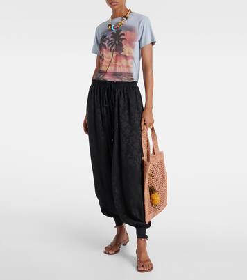 Summer Banana raffia-effect tote bag | Chloé