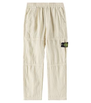 Compass linen pants | Stone Island Junior