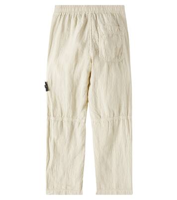 Compass linen pants | Stone Island Junior