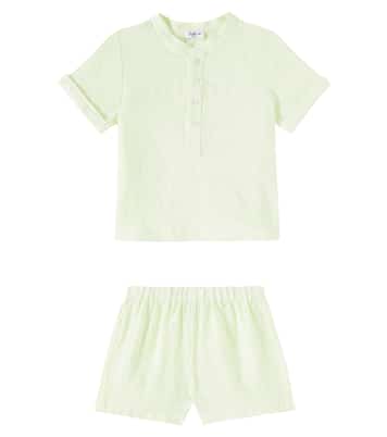 Baby Set aus Hemd und Shorts aus Leinen | Il Gufo