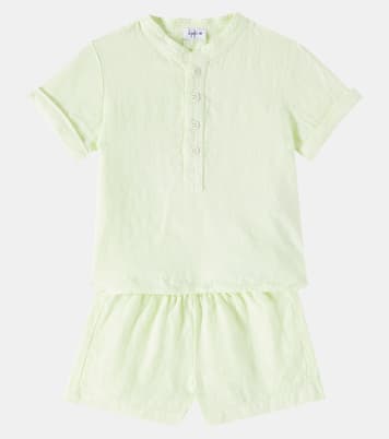 Baby Set aus Hemd und Shorts aus Leinen | Il Gufo