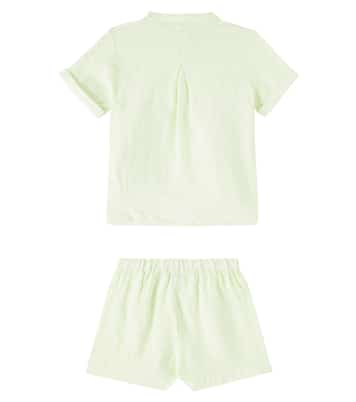 Baby Set aus Hemd und Shorts aus Leinen | Il Gufo
