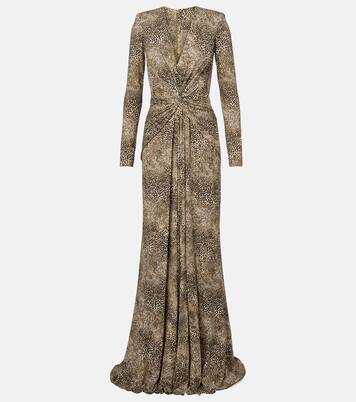 Vestido de fiesta Animalier de jersey | Elie Saab