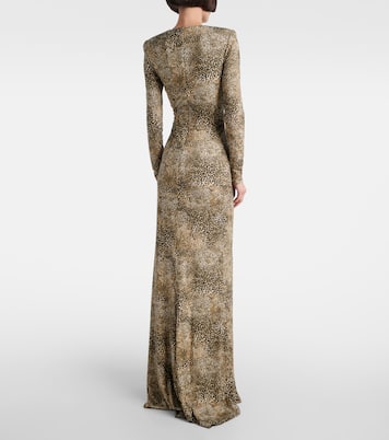 Vestido de fiesta Animalier de jersey | Elie Saab