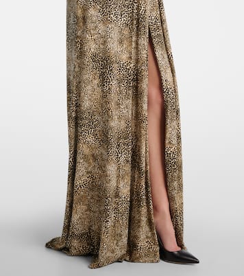 Vestido de fiesta Animalier de jersey | Elie Saab