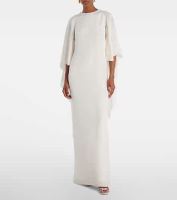 Abito lungo Poker in seta con mantella | Max Mara