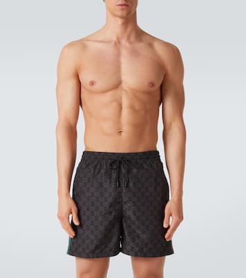 Badeshorts Web Stripe GG | Gucci