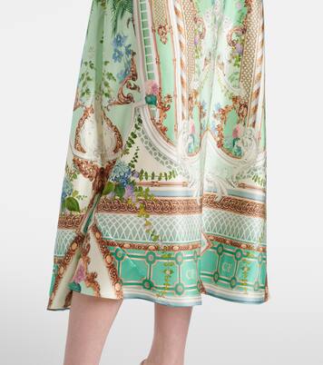 Gathered silk midi dress | Camilla