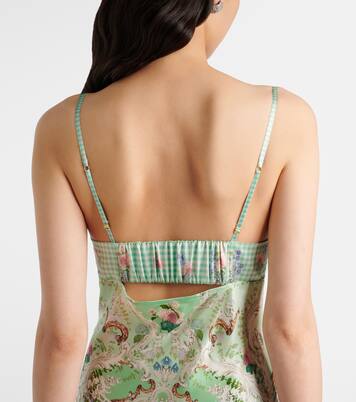 Gathered silk midi dress | Camilla