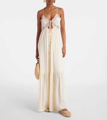 Aciel leather-trimmed espadrilles | Jimmy Choo