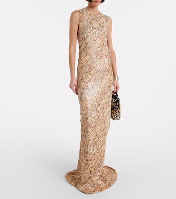 Sequined snake-effect gown | Dries Van Noten