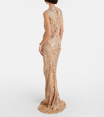 Sequined snake-effect gown | Dries Van Noten