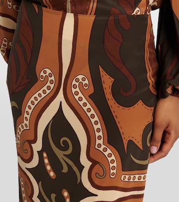 Bedruckter Maxirock aus Seide | Johanna Ortiz
