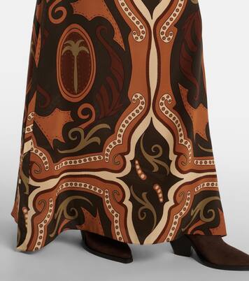 Bedruckter Maxirock aus Seide | Johanna Ortiz