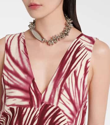 Abito lungo con stampa | Dries Van Noten