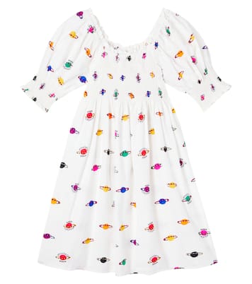 Printed smocked cotton dress  | Fábula